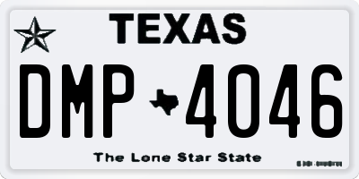 TX license plate DMP4046