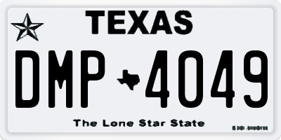 TX license plate DMP4049