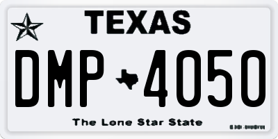 TX license plate DMP4050