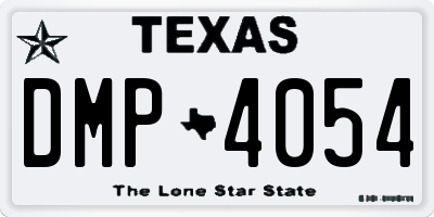 TX license plate DMP4054