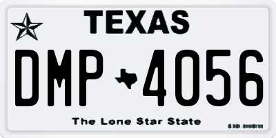 TX license plate DMP4056