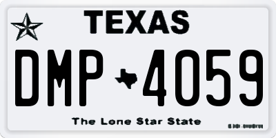 TX license plate DMP4059
