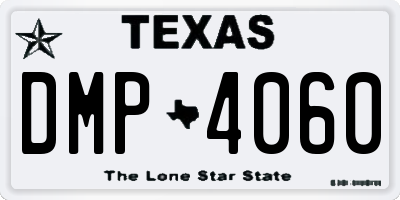 TX license plate DMP4060