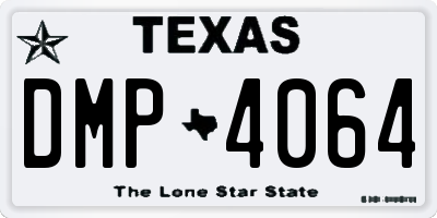 TX license plate DMP4064