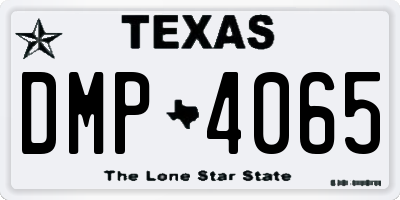 TX license plate DMP4065
