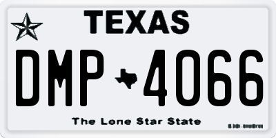TX license plate DMP4066