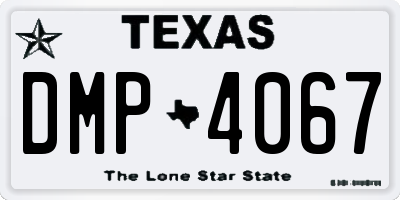 TX license plate DMP4067