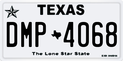 TX license plate DMP4068