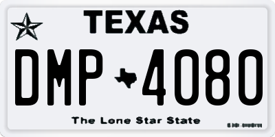 TX license plate DMP4080
