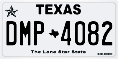 TX license plate DMP4082