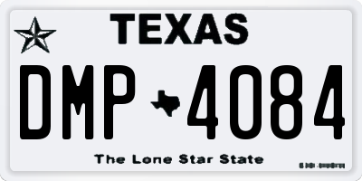 TX license plate DMP4084