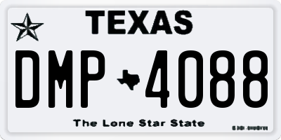 TX license plate DMP4088