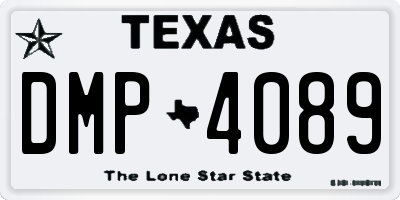 TX license plate DMP4089