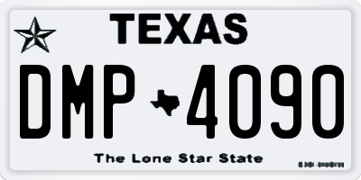 TX license plate DMP4090