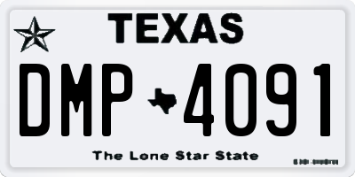 TX license plate DMP4091