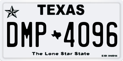 TX license plate DMP4096