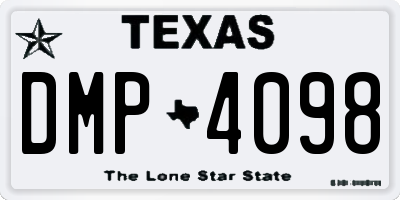 TX license plate DMP4098