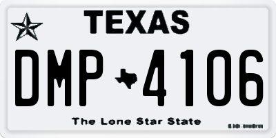 TX license plate DMP4106