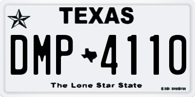TX license plate DMP4110