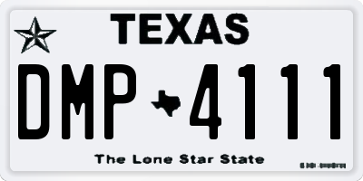 TX license plate DMP4111