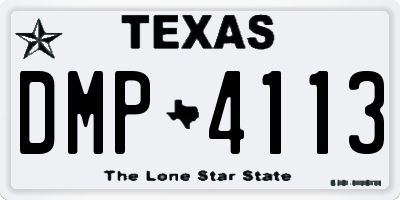TX license plate DMP4113