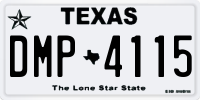 TX license plate DMP4115