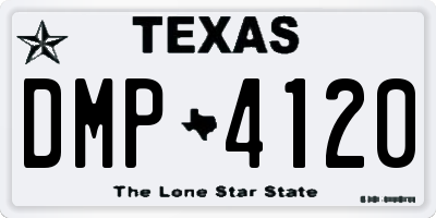 TX license plate DMP4120