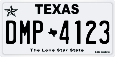 TX license plate DMP4123