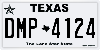 TX license plate DMP4124