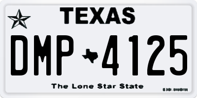 TX license plate DMP4125