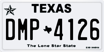 TX license plate DMP4126