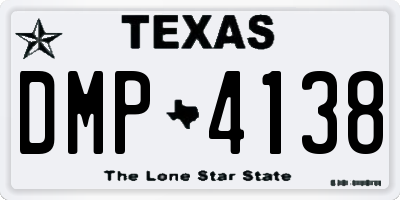 TX license plate DMP4138