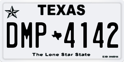 TX license plate DMP4142
