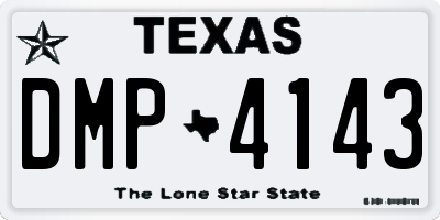 TX license plate DMP4143