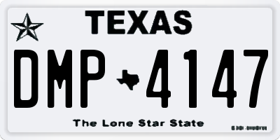 TX license plate DMP4147