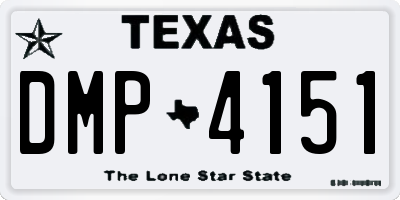 TX license plate DMP4151