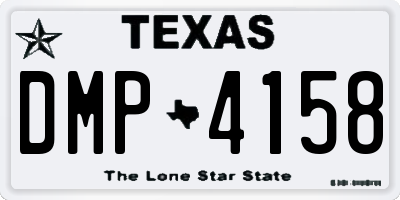 TX license plate DMP4158