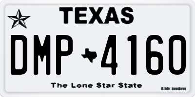 TX license plate DMP4160