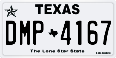 TX license plate DMP4167