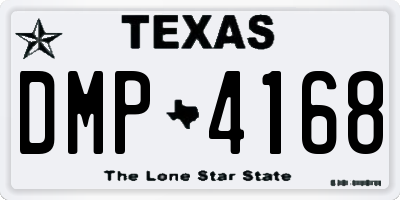 TX license plate DMP4168