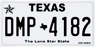 TX license plate DMP4182