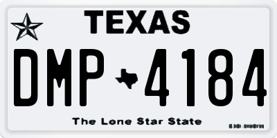 TX license plate DMP4184