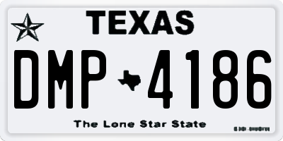 TX license plate DMP4186