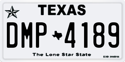TX license plate DMP4189
