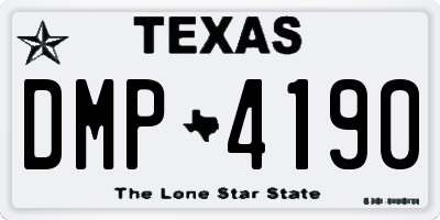 TX license plate DMP4190