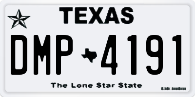 TX license plate DMP4191