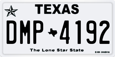 TX license plate DMP4192