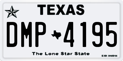 TX license plate DMP4195