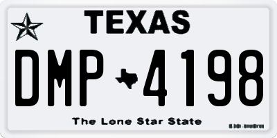 TX license plate DMP4198