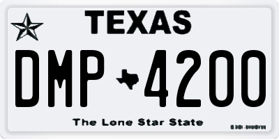 TX license plate DMP4200